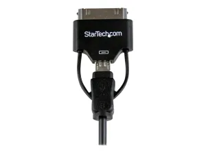 StarTech.com Câble connecteur Apple Dock 30 broches ou Micro USB vers USB 60 cm - miniature 2