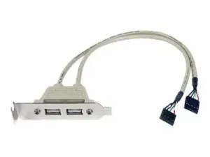 StarTech .com Câble adaptateur USB 2.0 IDC 5 broches vers plaque à 2 ports USB A - miniature 1