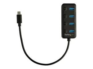 StarTech .com Hub USB 3.0 Type-C à 4 ports avec interrupteurs marche/arrêt (HB30C4AIB) - miniature 1