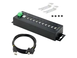 StarTech .com Hub USB 2.0 10 ports Industriel, Hub Extension USB-A Robuste - miniature 4