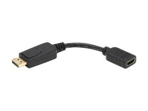 Eaton Tripp Lite Series DisplayPort to HDMI Video Adapter Video Converter (M/F), HDCP, Black, 6 in. (15 cm) - miniature 1