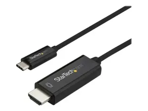 StarTech .com 3ft (1m) USB C to HDMI Cable, 4K 60Hz USB Type C to HDMI 2.0 Video Adapter Cable, Thunderbolt 3 Compatible, Laptop to HDMI Monitor/Display, DP 1.2 Alt Mode HBR2 Cable, Black - miniature 2