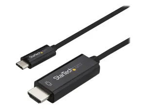 StarTech .com 3ft (1m) USB C to HDMI Cable, 4K 60Hz USB Type C to HDMI 2.0 Video Adapter Cable, Thunderbolt 3 Compatible, Laptop to HDMI Monitor/Display, DP 1.2 Alt Mode HBR2 Cable, Black - miniature 4