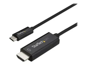 StarTech .com 3ft (1m) USB C to HDMI Cable, 4K 60Hz USB Type C to HDMI 2.0 Video Adapter Cable, Thunderbolt 3 Compatible, Laptop to HDMI Monitor/Display, DP 1.2 Alt Mode HBR2 Cable, Black - miniature 3