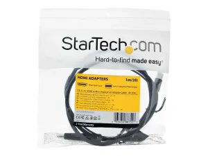 StarTech .com 3ft (1m) HDMI to Mini DisplayPort Cable 4K 30Hz, Active HDMI to mDP Adapter Converter Cable with Audio, USB Powered, Mac & Windows, HDMI Male to mDP Male Video Adapter Cable - miniature 1