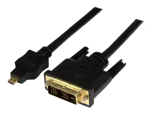 StarTech .com Câble Adaptateur Micro HDMI® vers DVI-D M/M pour Tablet et Smartphone, 1x Micro HDMI (Type D) Mâle, 1x DVI-D (18+1) Mâle - miniature 2