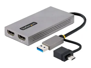 StarTech .com Adaptateur USB vers Double HDMI, USB A/C, 1x4K30Hz/1x1080p - miniature 4