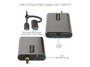 StarTech .com Adaptateur USB-C vers Double HDMI - miniature 4