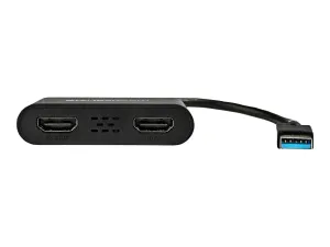 StarTech .com Adaptateur USB 3.0 vers double HDMI, 1x 4K 30Hz et 1x 1080p, carte vidéo et graphique externe, dongle adaptateur d'affichage double moniteur USB Type-A vers HDMI, prend en charge Windows uniquement, noir - miniature 5