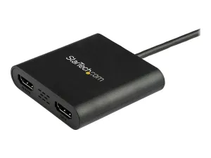 StarTech .com Adaptateur USB 3.0 vers double HDMI, 1x 4K 30Hz et 1x 1080p, carte vidéo et graphique externe, dongle adaptateur d'affichage double moniteur USB Type-A vers HDMI, prend en charge Windows uniquement, noir - miniature 4