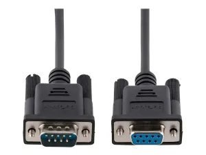 StarTech .com Câble Série RS232 Null Modem 3m, Cordon Série DB9 M/F Croisé - miniature 2