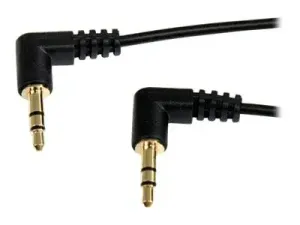 StarTech .com Câble audio stéréo Slim 3,5 mm à angle droit de 30 cm - miniature 1