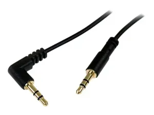 StarTech .com Câble audio stéréo Slim 3,5 mm à angle droit de 30 cm - miniature 1