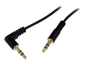 StarTech .com Câble audio stéréo Slim 3,5 mm à angle droit de 30 cm - miniature 3