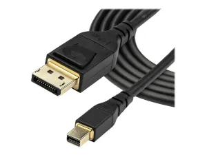 StarTech 3ft (1m) VESA Certified Mini DisplayPort to DisplayPort 1.4 Cable, 8K 60Hz HBR3 HDR, Super UHD mDP to DP 1.4 Cord, Slim (34 AWG) Ultra HD 4K 120Hz, Monitor/Video Cable - miniature 2