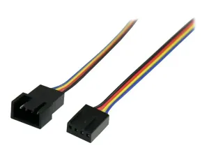 StarTech .com Câble d'extension d'alimentation pour ventilateur 4 broches 30 cm - miniature 2