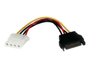 StarTech .com Cable adaptateur d'alimentation SATA 15 cm vers LP4 - miniature 1