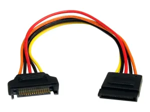 StarTech .com Câble d'extension d'alimentation SATA 15 broches 20 cm - miniature 2