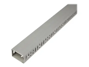 StarTech .com Open Slot Cable Management Raceway with Cover, 3"(75mm)W x 2"(50mm)H, 6.5ft(2m) length, 1/4"(8mm) Slots, PVC Network Cable Hider Kit/Wall Wire Duct, Max 180 Cables, UL Listed - miniature 1