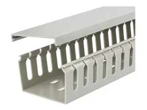 StarTech .com Open Slot Cable Management Raceway with Cover, 3"(75mm)W x 2"(50mm)H, 6.5ft(2m) length, 1/4"(8mm) Slots, PVC Network Cable Hider Kit/Wall Wire Duct, Max 180 Cables, UL Listed - miniature 4
