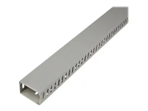 StarTech .com Open Slot Cable Management Raceway with Cover, 3"(75mm)W x 2"(50mm)H, 6.5ft(2m) length, 1/4"(8mm) Slots, PVC Network Cable Hider Kit/Wall Wire Duct, Max 180 Cables, UL Listed - miniature 3