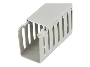 StarTech .com Open Slot Cable Management Raceway with Cover, 2"(50mm)W x 3"(75mm)H, 6.5ft(2m) length, 1/4"(8mm) Slots, PVC Network Cable Hider Kit/Wall Wire Duct, Max 180 Cables, UL Listed - miniature 5