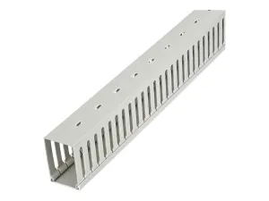 StarTech .com Open Slot Cable Management Raceway with Cover, 2"(50mm)W x 3"(75mm)H, 6.5ft(2m) length, 1/4"(8mm) Slots, PVC Network Cable Hider Kit/Wall Wire Duct, Max 180 Cables, UL Listed - miniature 4