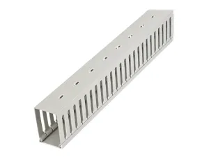StarTech .com Open Slot Cable Management Raceway with Cover, 2"(50mm)W x 3"(75mm)H, 6.5ft(2m) length, 1/4"(8mm) Slots, PVC Network Cable Hider Kit/Wall Wire Duct, Max 180 Cables, UL Listed - miniature 2