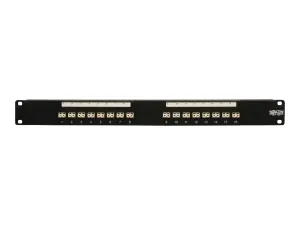 Eaton Tripp Lite Series 16-Port Fiber Patch Panel 62.5/125 or 50/125 LC/LC 1URM - miniature 1