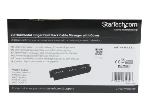 StarTech .com Panneau / Goulotte de gestion de câbles horizontal 2U pour rack de serveur - miniature 4