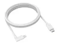 Compulocks Câble de charge USB-C mâle de 6 pieds à angle droit de 90 degrés Lightning Blanc - miniature 2