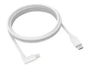 Compulocks Câble de charge USB-C mâle de 6 pieds à angle droit de 90 degrés Lightning Blanc - miniature 3