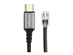 StarTech .com USB-C to RJ9 Adapter for Office Phone Handset or Wired/Wireless Headset, Use Existing Landline Hardware, 6ft/1.8m, For Laptop/Desktop Computer/Mobile - miniature 1