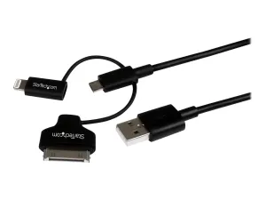 StarTech .com Câble combo USB vers Lightning / Dock 30 broches / Micro USB de 1 m - miniature 1