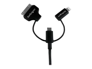 StarTech .com Câble combo USB vers Lightning / Dock 30 broches / Micro USB de 1 m - miniature 3
