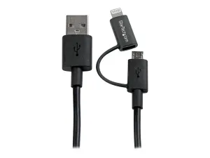 StarTech .com Câble Lightning 8 broches ou Micro USB vers USB de 1 m - miniature 2