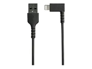StarTech .com Câble USB-A vers Lightning Noir Robuste 2m Coudé à 90° - miniature 1