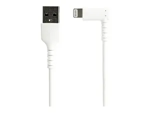 StarTech .com Câble USB-A vers Lightning Blanc Robuste 2m Coudé à 90° - miniature 1