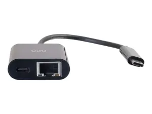 C2G USB C to Ethernet Adapter With Power Delivery - miniature 1
