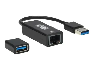 Eaton Tripp Lite Series USB-C, USB-A to RJ45 Gigabit Ethernet Network Adapter (2xM/F), USB 3.2 Gen 1, Black - miniature 3