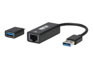 Eaton Tripp Lite Series USB-C, USB-A to RJ45 Gigabit Ethernet Network Adapter (2xM/F), USB 3.2 Gen 1, Black - miniature 5
