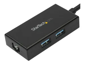 Startech Adaptateur réseau USB 3.0 vers Gigabit Ethernet avec hub USB 3.0 à 2 ports (USB31000S2H) - miniature 2