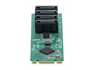 StarTech .com 4-Port M.2 to SATA Adapter Card, M.2 PCIe 3.0 to SATA HDD/SSD Expansion Card, ASM1064 Chipset, M.2 NVMe to 4x HDD/SSD for Windows/macOS/Linux - miniature 4