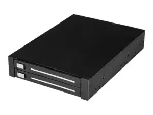 StarTech.com Rack amovible sans tiroir pour deux HDD / SSD SATA 2,5" dans baie de 3,5" - miniature 1