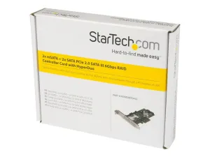 Startech Carte contrôleur / Adaptateur PCI Express 2.0 RAID vers 2 ports SATA III 6 Gb/s avec 2 slots mSATA et HyperDuo SSD Tiering - miniature 3