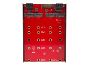 StarTech.com Adaptateur de montage pour 4 SSD M.2 NGFF dans baie SATA de 3,5" - miniature 4
