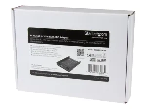 StarTech.com Adaptateur de montage pour 4 SSD M.2 NGFF dans baie SATA de 3,5" - miniature 3
