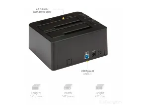 StarTech .com Dock pour Disques Durs 2 Baies, USB 3.1 à 2,5/3,5" SATA III - miniature 2