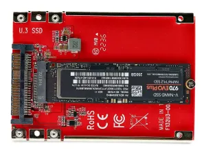 StarTech .com M.2 to U.3 Adapter, For M.2 NVMe SSDs, PCIe M.2 Drive to 2.5inch U.3 (SFF-TA-1001) Host Adapter/Converter, TAA Compliant - miniature 2