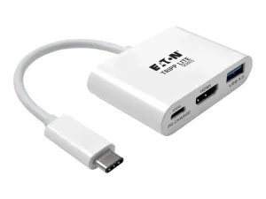 Eaton Tripp Lite Series USB C to HDMI Multiport Video Adapter Converter 1080p w/ USB-A Hub & USB-C PD Charging, Thunderbolt 3 CompatibleUSB Type C to HDMI, USB-C to HDMI, USB Type-C to HDMI - miniature 2